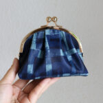 がま口《フェルモワール》/ Kyoto Aizome-ろうけつ-Lsize